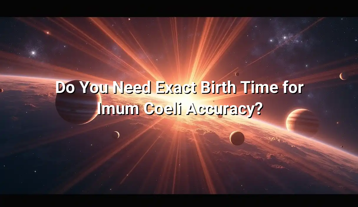 Do You Need Exact Birth Time for Imum Coeli Accuracy? - Imum Coeli Sign Calculator
