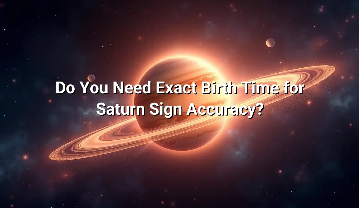 Do You Need Exact Birth Time for Saturn Sign Accuracy? - Saturn Sign Calculator