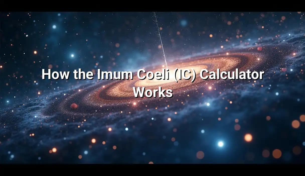 How the Imum Coeli (IC) Calculator Works - Imum Coeli Sign Calculator
