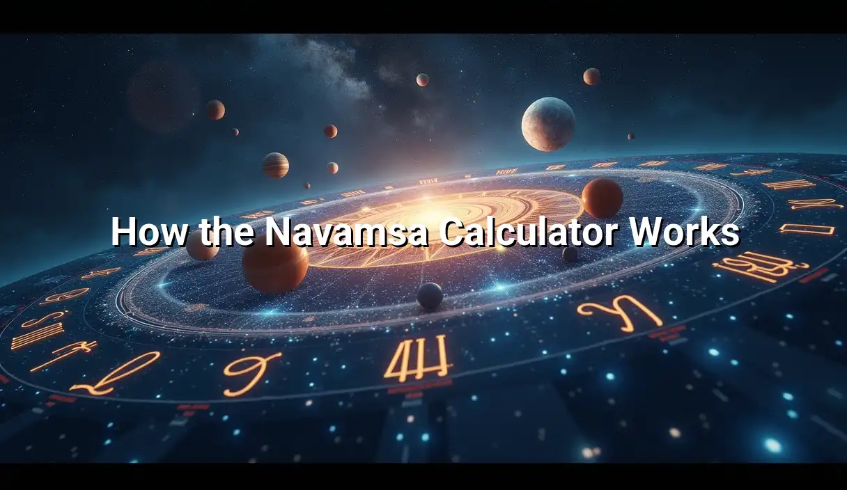 How the Navamsa Calculator Works - Navamsa (D9) Chart Calculator