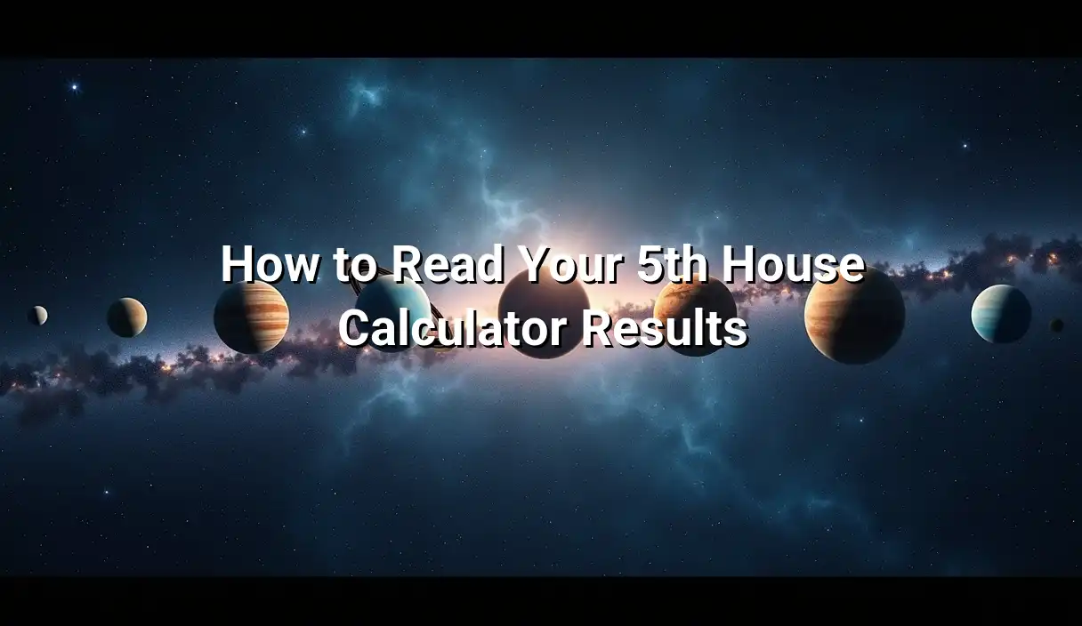 How to Read Your 5th House Calculator Results - 5th House Calculator