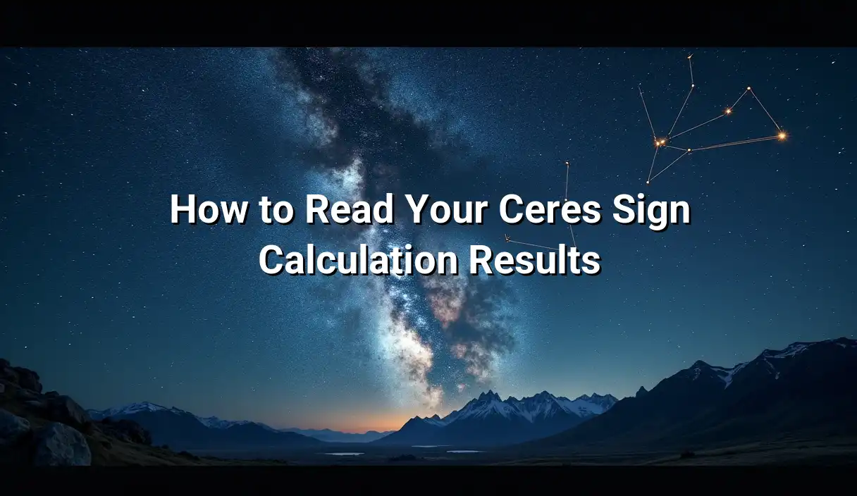 How to Read Your Ceres Sign Calculation Results - Ceres Sign Calculator