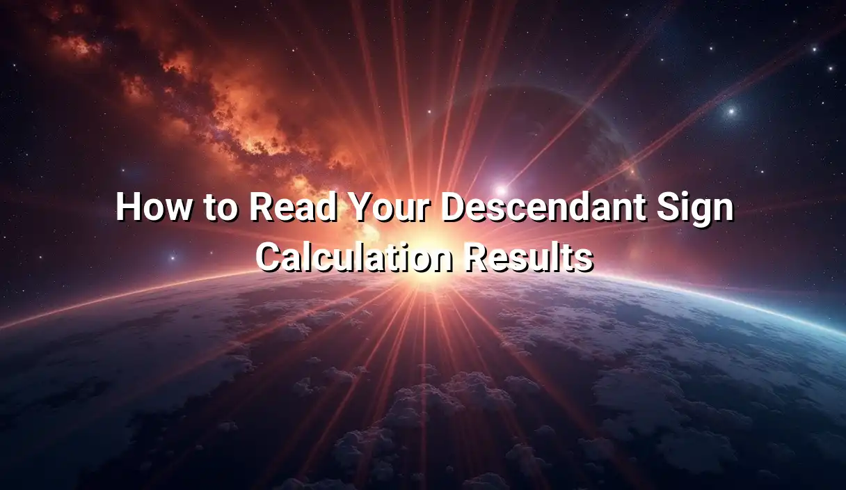 How to Read Your Descendant Sign Calculation Results - Descendant Sign Calculator