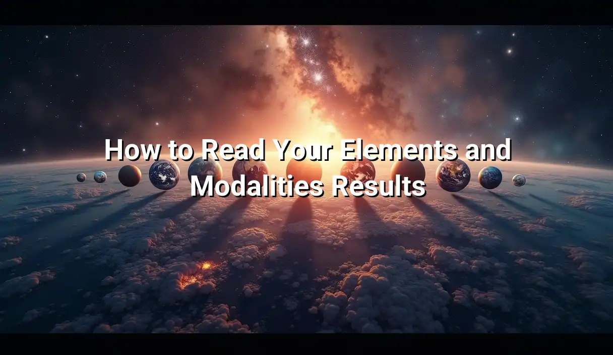 How to Read Your Elements and Modalities Results - Elements and Modalities Calculator
