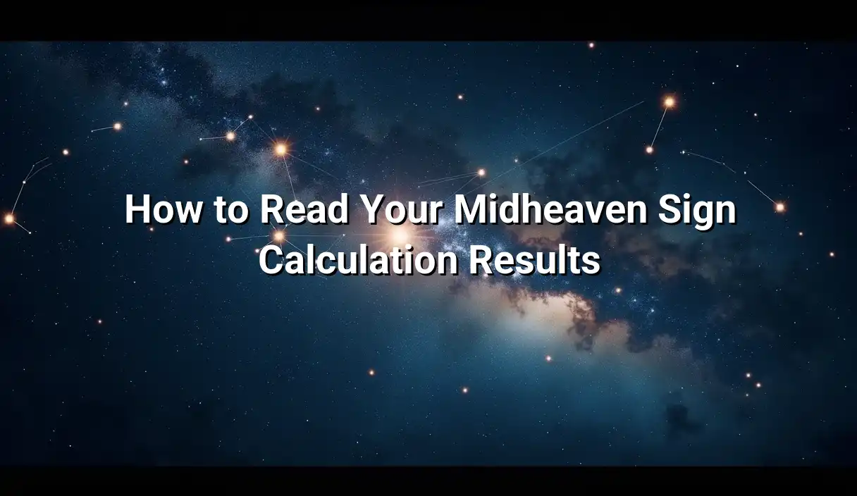 How to Read Your Midheaven Sign Calculation Results - Midheaven Sign Calculator