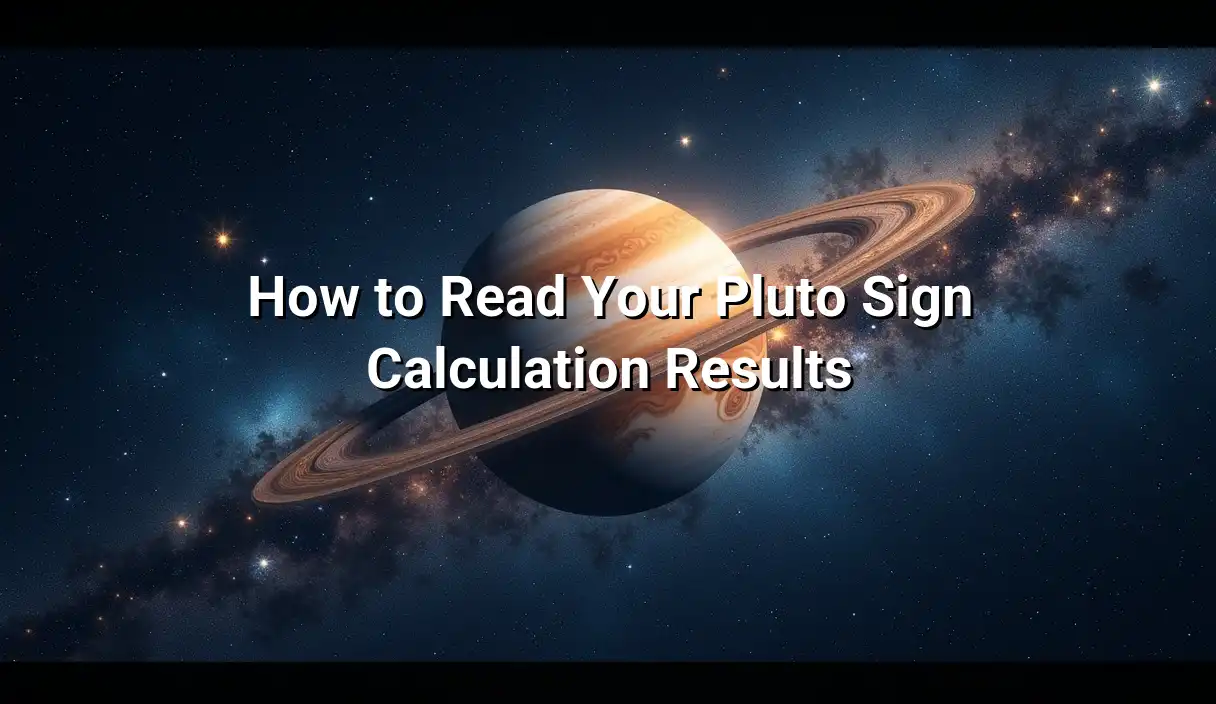 How to Read Your Pluto Sign Calculation Results - Pluto Sign Calculator